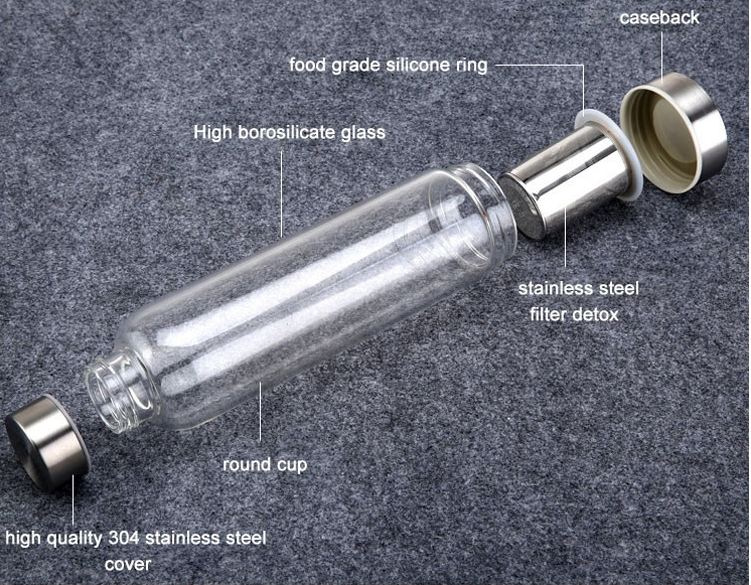 Beverages, Kitchen, Events | Water bottle with filter strainer - 2 